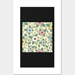 Floral bouquet in soft pastel colours Posters and Art